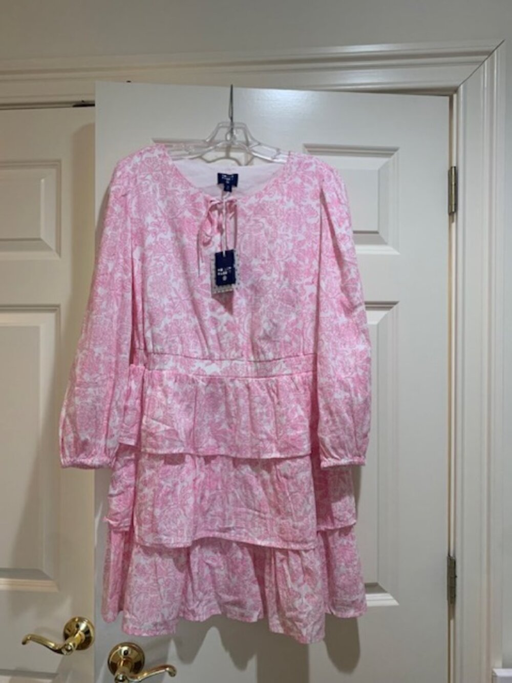 Roller Rabbit x Target Women's Long Sleeve Sketched Floral Tiered Mini A-Line Dr